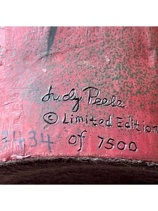 Signed Judy Peele Lazarts Tribal People Ltd. Ed. Figurine 3434/7500 Ceramic 7"T - Picture 9 of 13